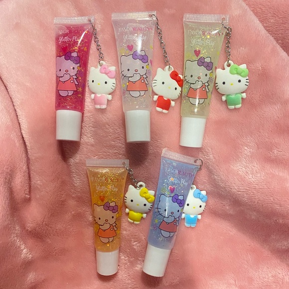Hello kitty blue glitter lipgloss with charm - Picture 2 of 2